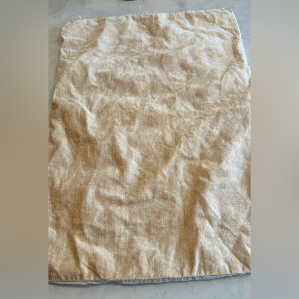 West Elm Gold/camel velvet pillow cover